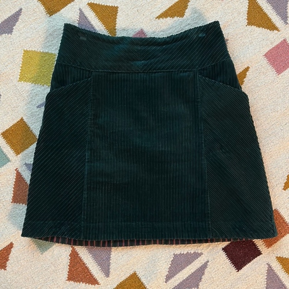 Green Anthropologie skirt